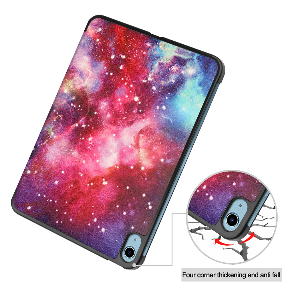 Hülle für Apple iPad (2025) / (2022), Techsuit, FoldPro Starry Night, Mehrfarbig