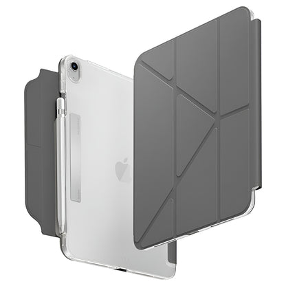 Hülle für Apple iPad (2025), UNIQ, Camden Click, Grau