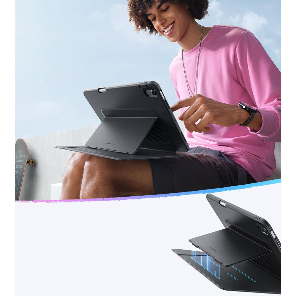 Hülle für Apple iPad (2025) / (2022), ESR, Flip Hybrid, Schwarz