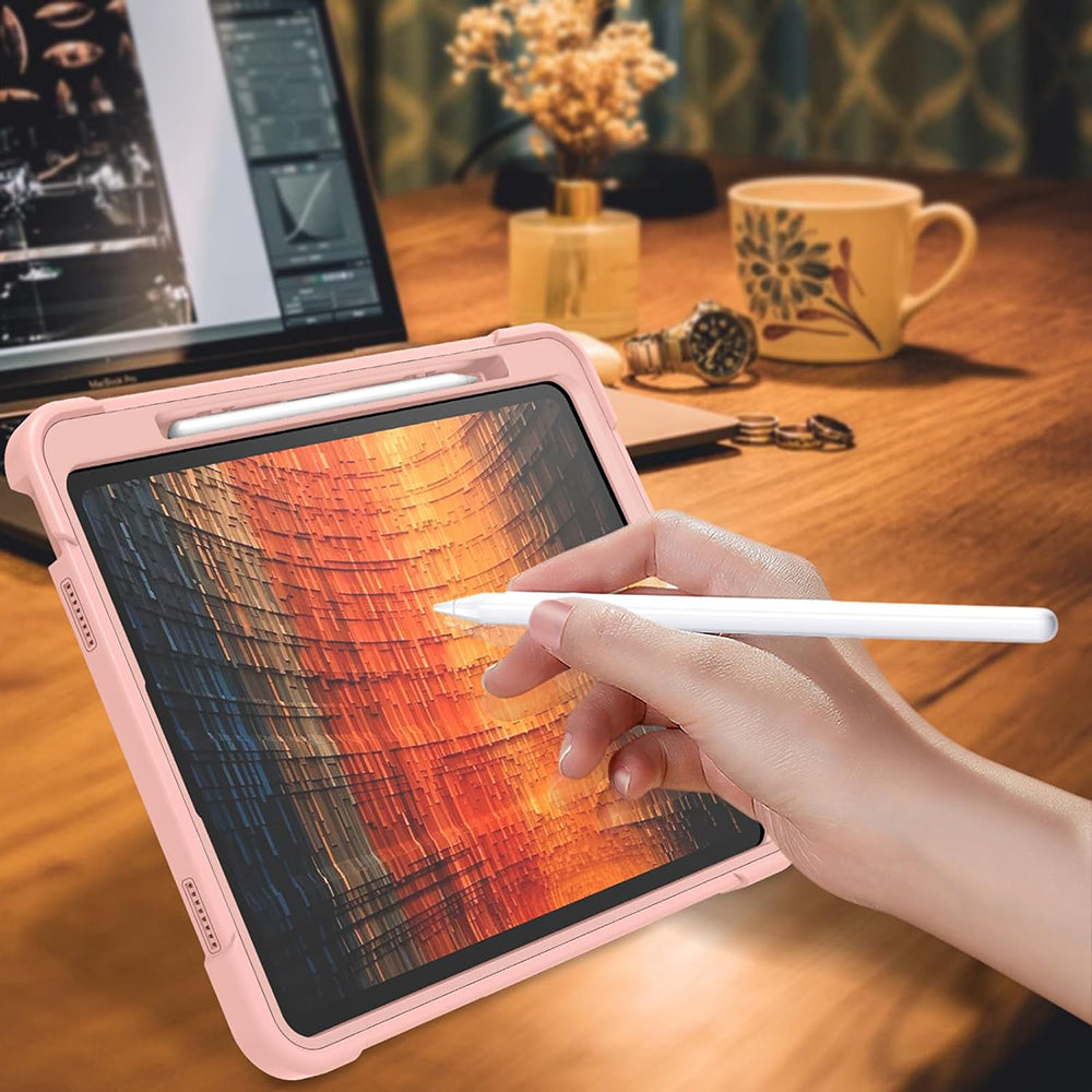 Hülle für Apple iPad Air 13 (2026) / Air 13 (2025) / Air 13 (2024), Techsuit, Rugged TabShell, Rosa