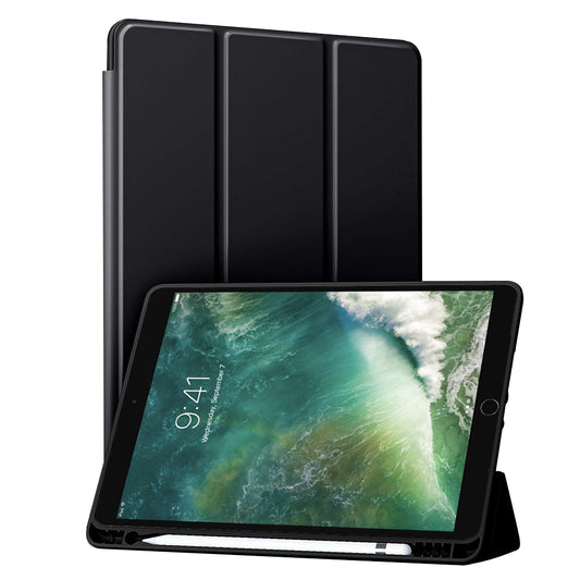 Hülle für Apple iPad Air (2019) / Pro 10.5 (2017), Techsuit, Flex Trifold, Schwarz