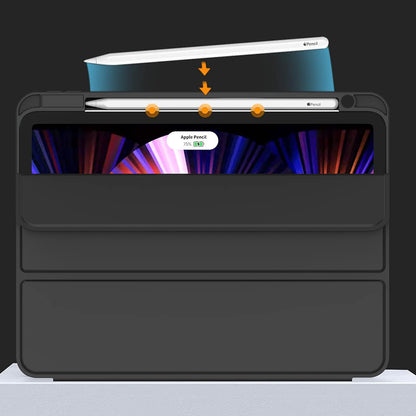 Hülle für Apple iPad Pro 11 (2022) / Pro 11 (2021) / Pro 11 (2020) / Pro 11 (2018), Techsuit, Flex Trifold, Schwarz