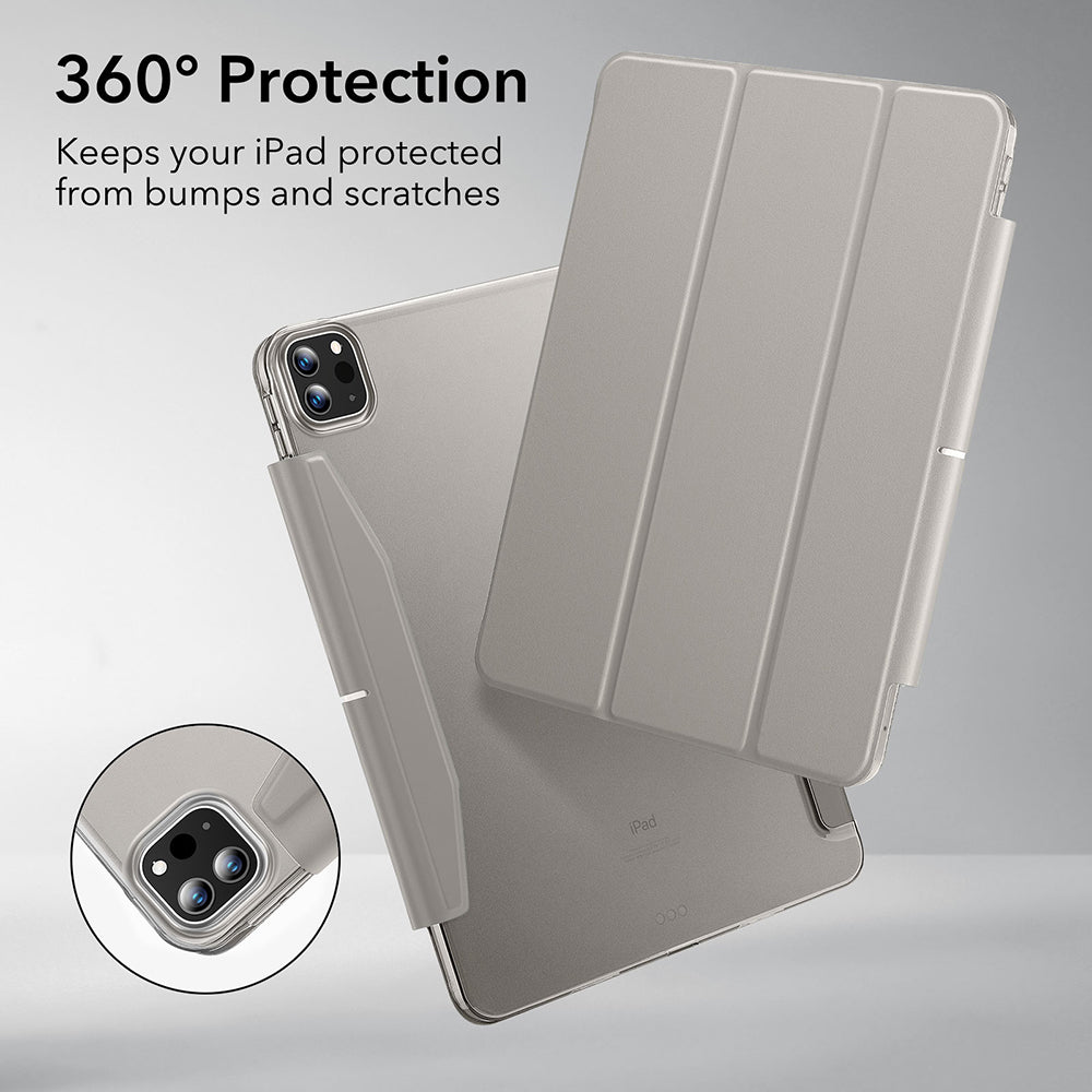 Hülle für Apple iPad Pro 11 (2024), ESR, Ascend Trifold, Grau