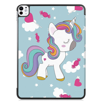 Hülle für Apple iPad Pro 11 (2024), Techsuit, FoldPro Unicorn, Mehrfarbig
