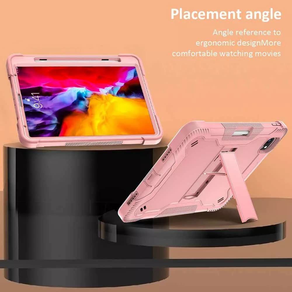 Case for Apple iPad Pro 11 (2024), Techsuit, Rugged TabShell, Pink