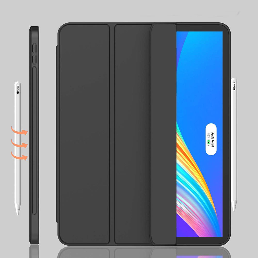 Hülle für Apple iPad Pro 12.9 (2022) / Pro 12.9 (2021) / Pro 12.9 (2020) / Pro 12.9 (2018), Techsuit, Flex Trifold, Blau