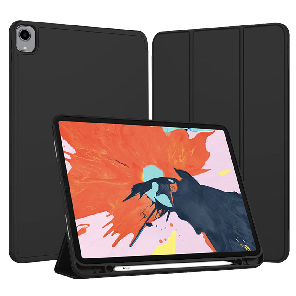 Case for Apple iPad Pro 12.9 (2022) / Pro 12.9 (2021) / Pro 12.9 (2020) / Pro 12.9 (2018), Techsuit, Flex Trifold, Black