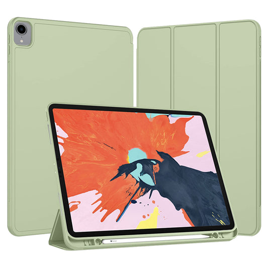 Hülle für Apple iPad Pro 12,9 (2022) / Pro 12,9 (2021) / Pro 12,9 (2020) / Pro 12,9 (2018), Techsuit, Flex Trifold, Matcha Grün
