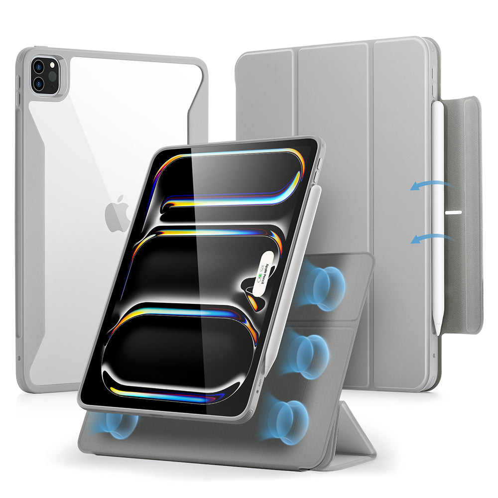 Case for Apple iPad Pro 13 (2024), ESR, Rebound Hybrid, Gray