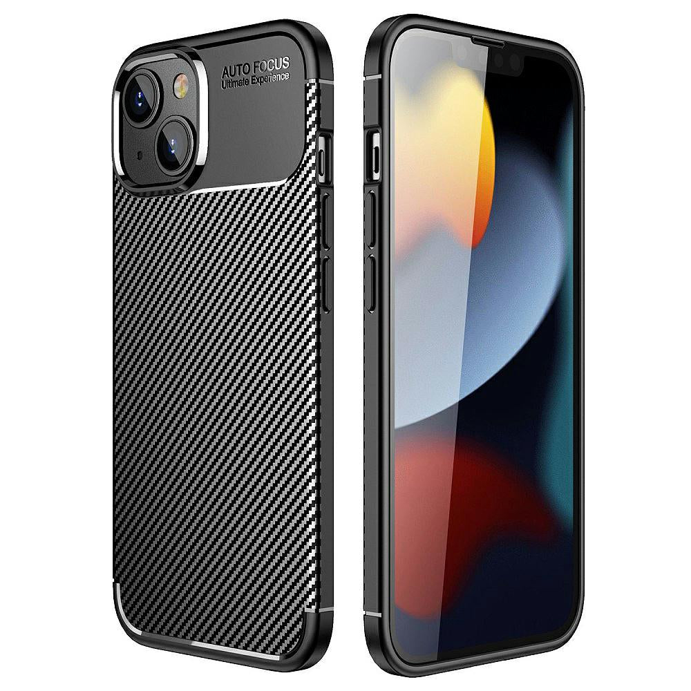 Hülle für Apple iPhone 15 Pro, OEM, Carbon Enviro, Schwarz