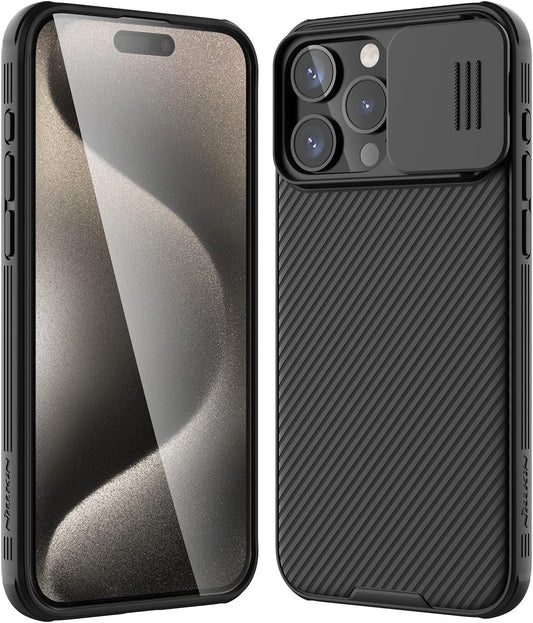 Hülle für Apple iPhone 16 Pro, Nillkin, CamShield Pro, Schwarz