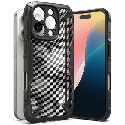 Hülle für Apple iPhone 16 Pro, Ringke, Fusion X Camo, Schwarz