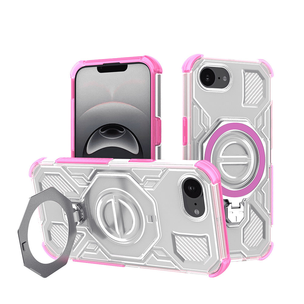 Case for Apple iPhone 17e / 16e, Techsuit, Carbon Shield Pro, Pink