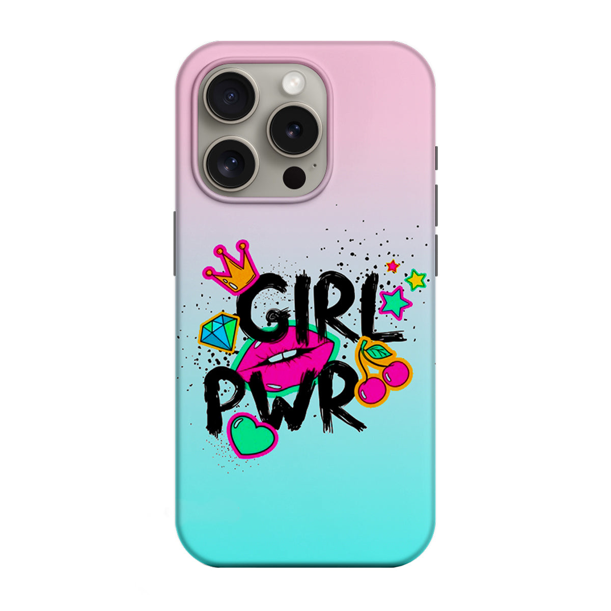 Case for Apple iPhone 16 Pro, Perfect Case, LOVE-Splash Girl Power, Multicolor