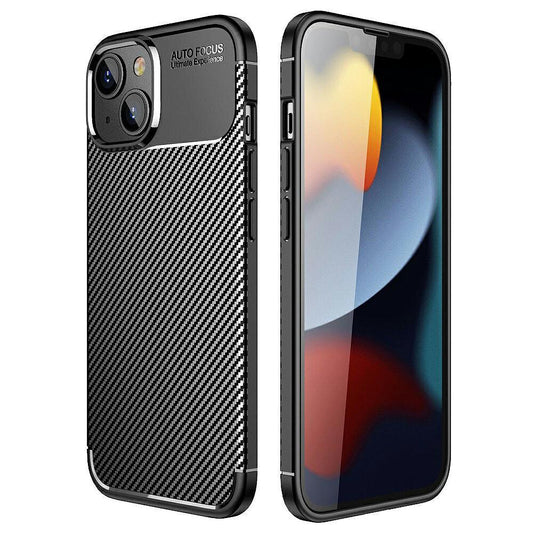 Hülle für Apple iPhone 17, OEM, Carbon Enviro, Schwarz