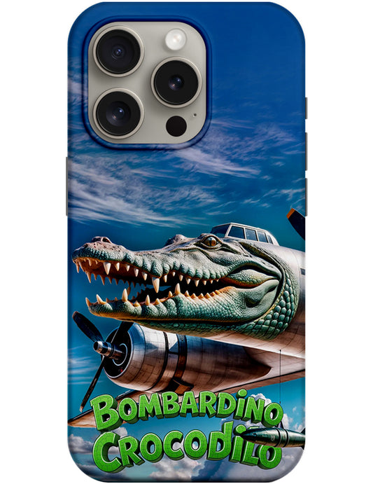 Hülle für Apple iPhone 12 / 12 Pro, Perfect Case, Italian Brainrot Bombardino Crocodilo, Mehrfarbig