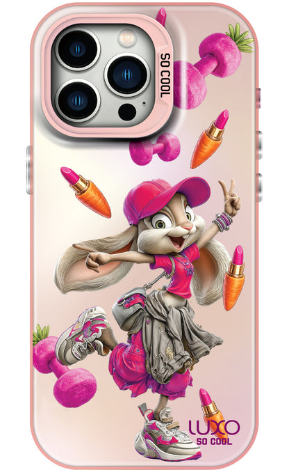 Case for Apple iPhone 16 Plus, LUXO So CooL, ArcadiA Rabbit, Multicolor