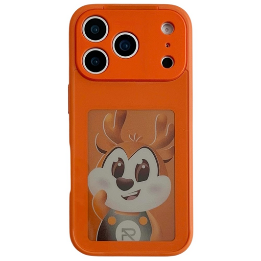 Hülle für Apple iPhone 17 Pro, OEM, individuell gestaltetes E-Ink-Display, Orange