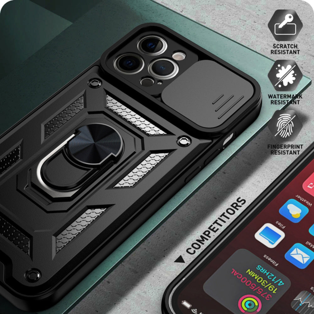 Hülle für Apple iPhone 11 Pro Max, Techsuit, CamShield, Schwarz
