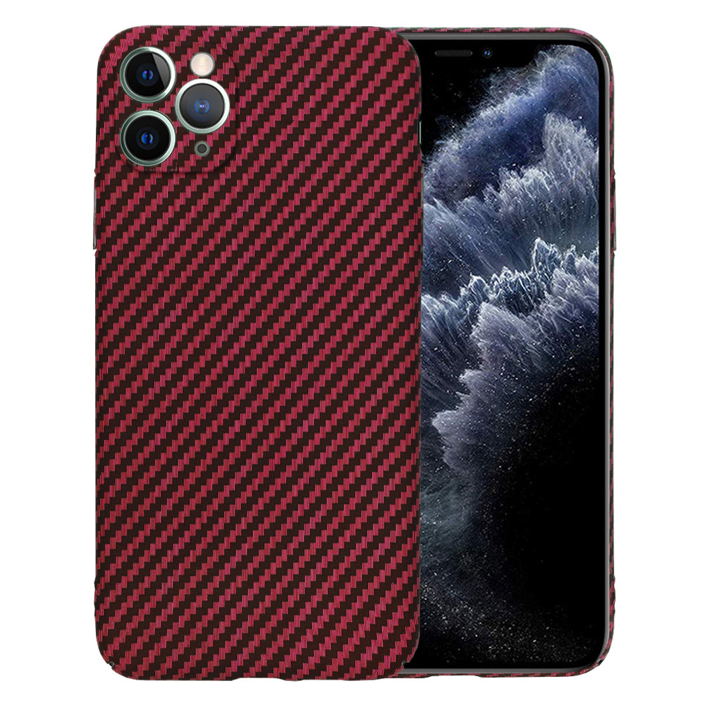 Hülle für Apple iPhone 11 Pro Max, Techsuit, Carbonite FiberShell, Rot