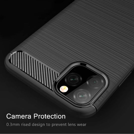 Hülle für Apple iPhone 11, Techsuit, Carbon, Schwarz