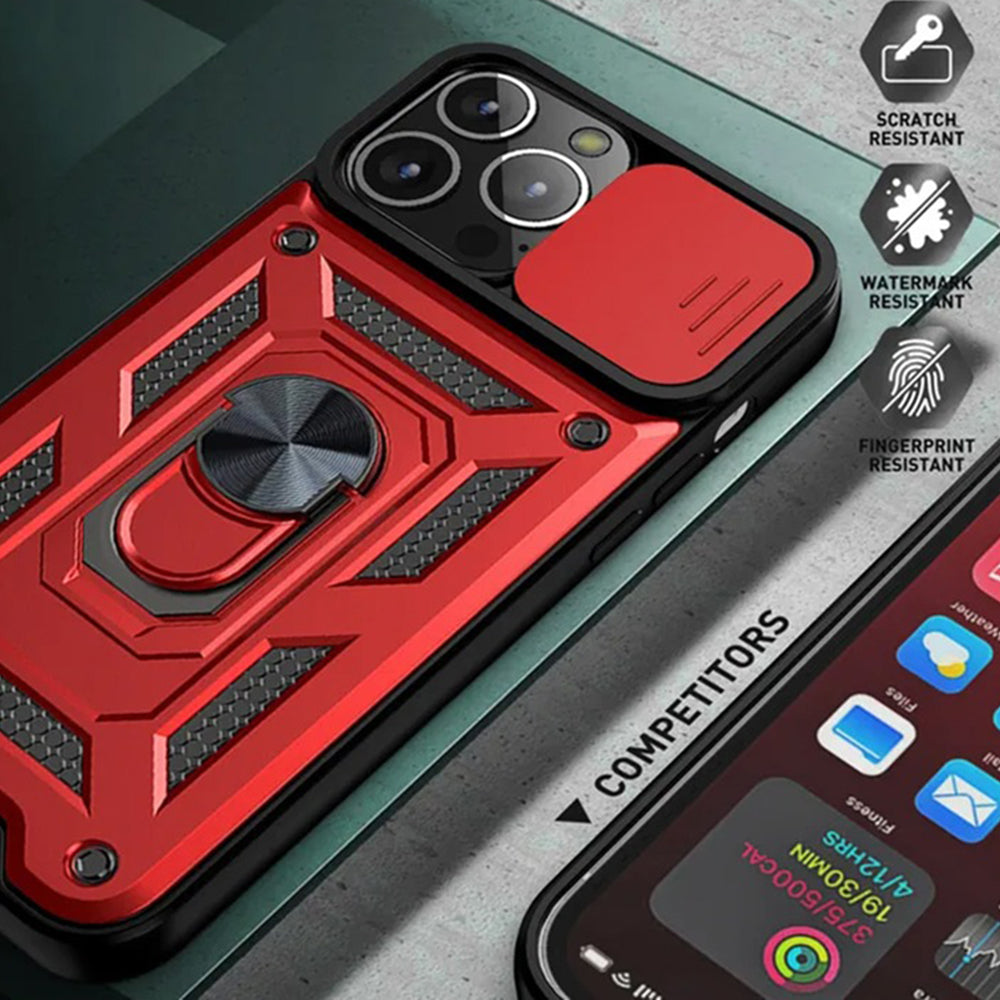 Hülle für Apple iPhone 12 / 12 Pro, Techsuit, CamShield, Schwarz