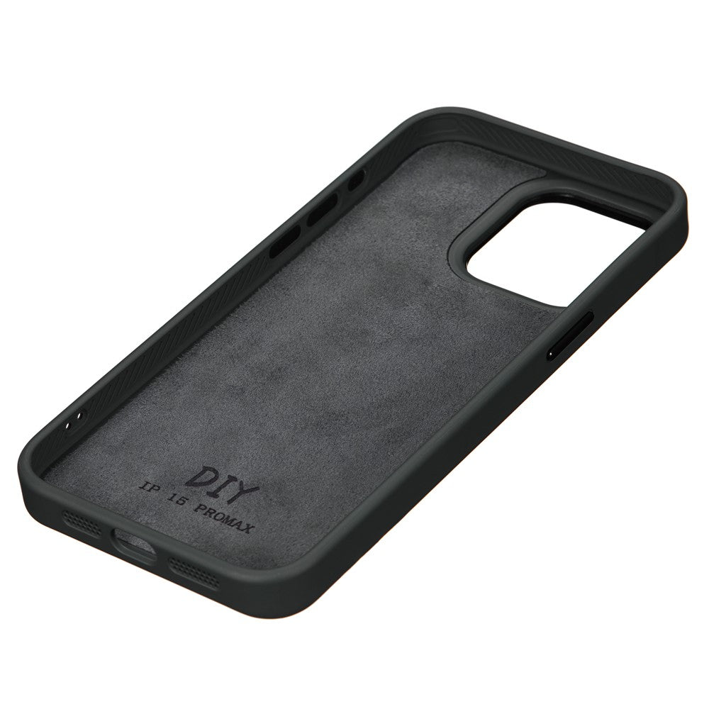Hülle für Apple iPhone 15 Pro, OEM, individuell gestaltetes E-Ink-Display, Schwarz