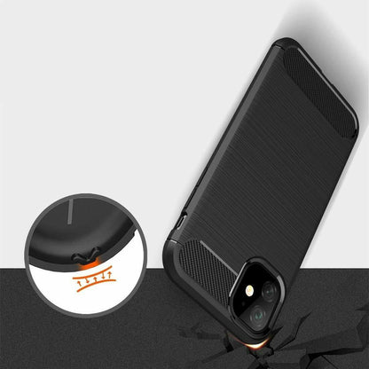Hülle für Apple iPhone 12 mini, Techsuit, Carbon, Schwarz
