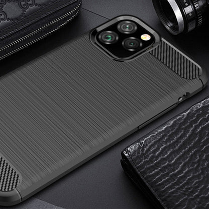 Hülle für Apple iPhone 12 Pro Max, Techsuit, Carbon, Schwarz