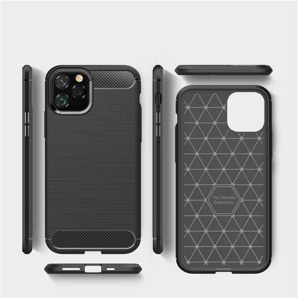 Hülle für Apple iPhone 12 Pro Max, Techsuit, Carbon, Schwarz