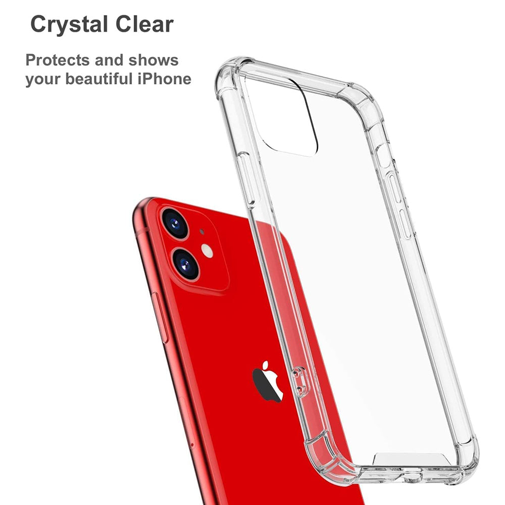 Hülle für Apple iPhone 12, Techsuit, stoßfest klar, transparent