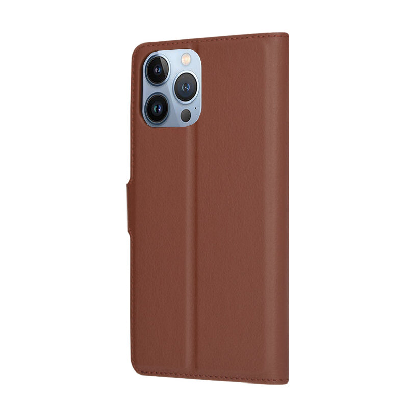 Case for Apple iPhone 13 Pro Max, Techsuit, Leather Folio, Brown