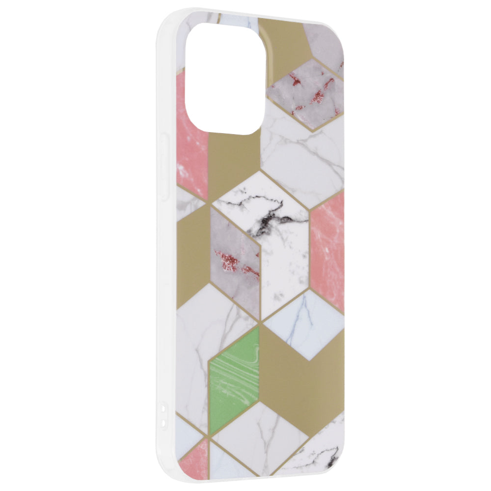 Hülle für Apple iPhone 13 Pro Max, Techsuit, Marble, Lila