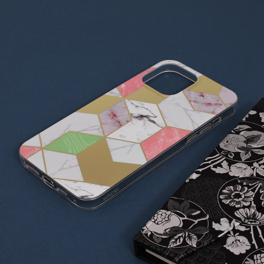 Hülle für Apple iPhone 13 Pro Max, Techsuit, Marble, Lila