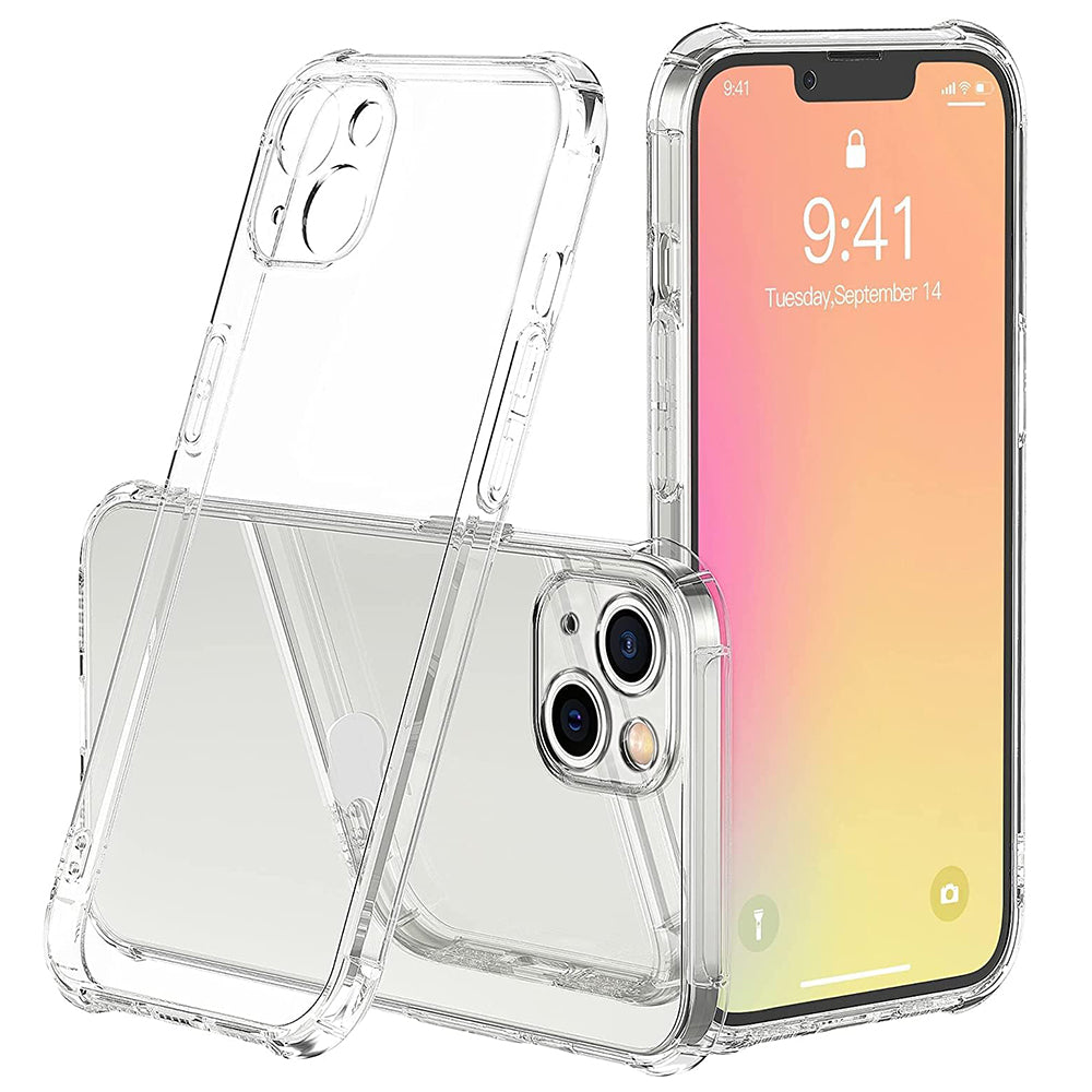 Hülle für Apple iPhone 13, Techsuit, stoßfest klar, transparent