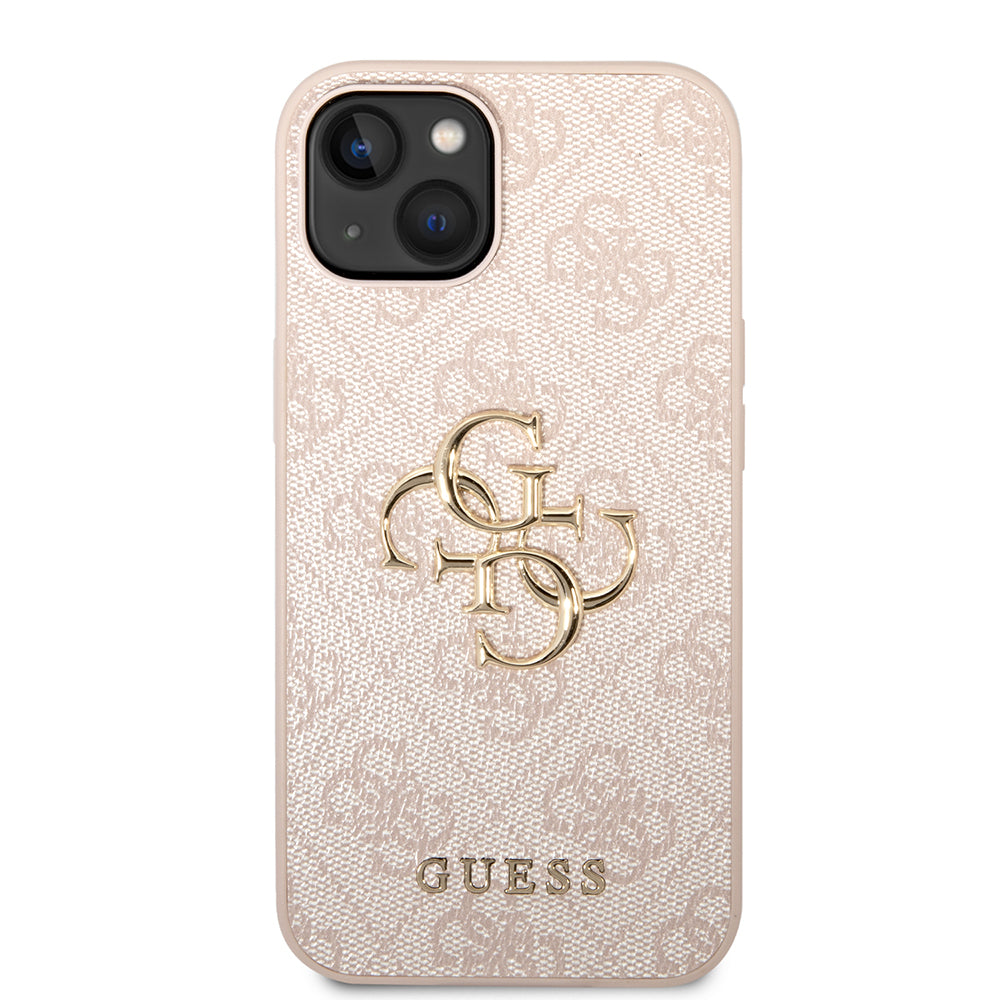 Hülle für Apple iPhone 14, Guess, 4G Metal Logo, Rosa