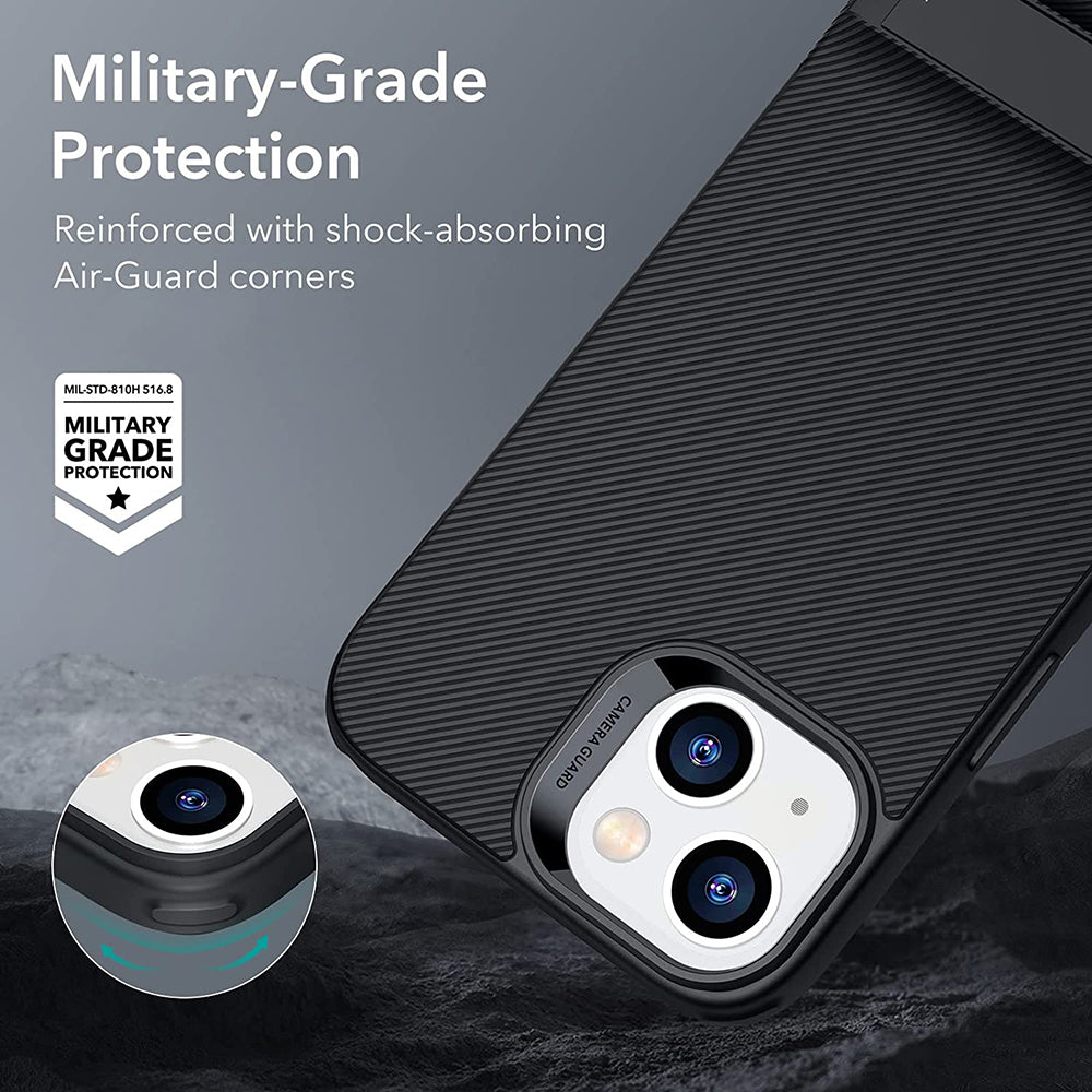 Hülle für Apple iPhone 14 Plus, ESR, Air Shield Boost Kickstand, Schwarz