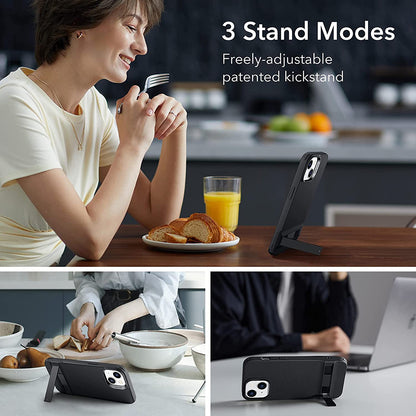 Hülle für Apple iPhone 14 Plus, ESR, Air Shield Boost Kickstand, Schwarz