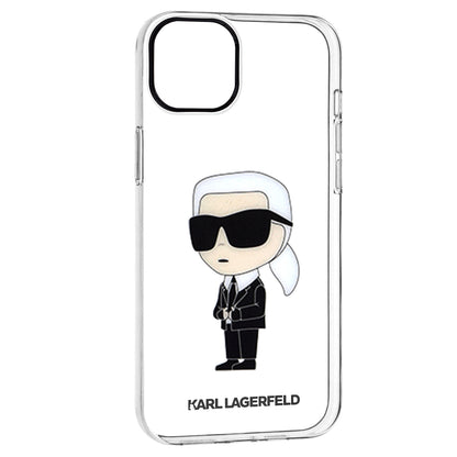 Hülle für Apple iPhone 14 Plus, Karl Lagerfeld, Ikonik Karl, Transparent