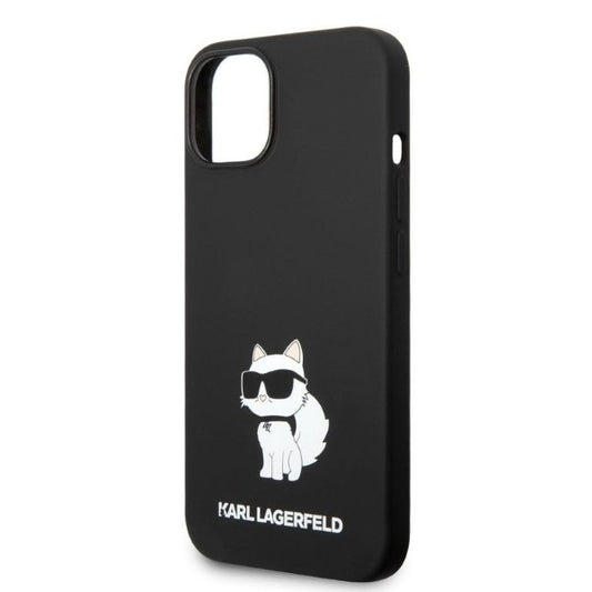 Hülle für Apple iPhone 14 Plus, Karl Lagerfeld, Silicone Choupette, Schwarz