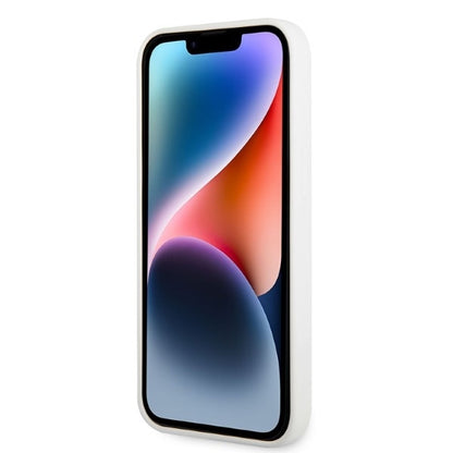 Hülle für Apple iPhone 14 Plus, Karl Lagerfeld, Silicone Ikonik Karl, Weiß