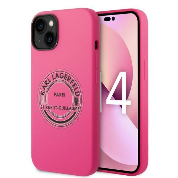 Case for Apple iPhone 14 Plus, Karl Lagerfeld, Silicone RSG, Pink