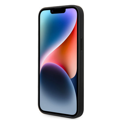 Hülle für Apple iPhone 14 Pro Max, Karl Lagerfeld, Glitter Flakes Ikonik Karl, Silbern