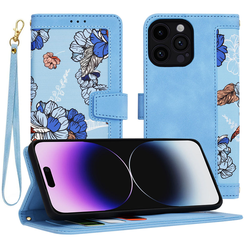 Hülle für Apple iPhone 14 Pro Max, Techsuit, FlipCraft, Blau