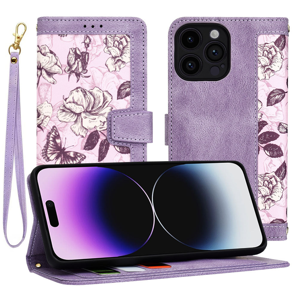 Hülle für Apple iPhone 14 Pro Max, Techsuit, FlipCraft, Lila
