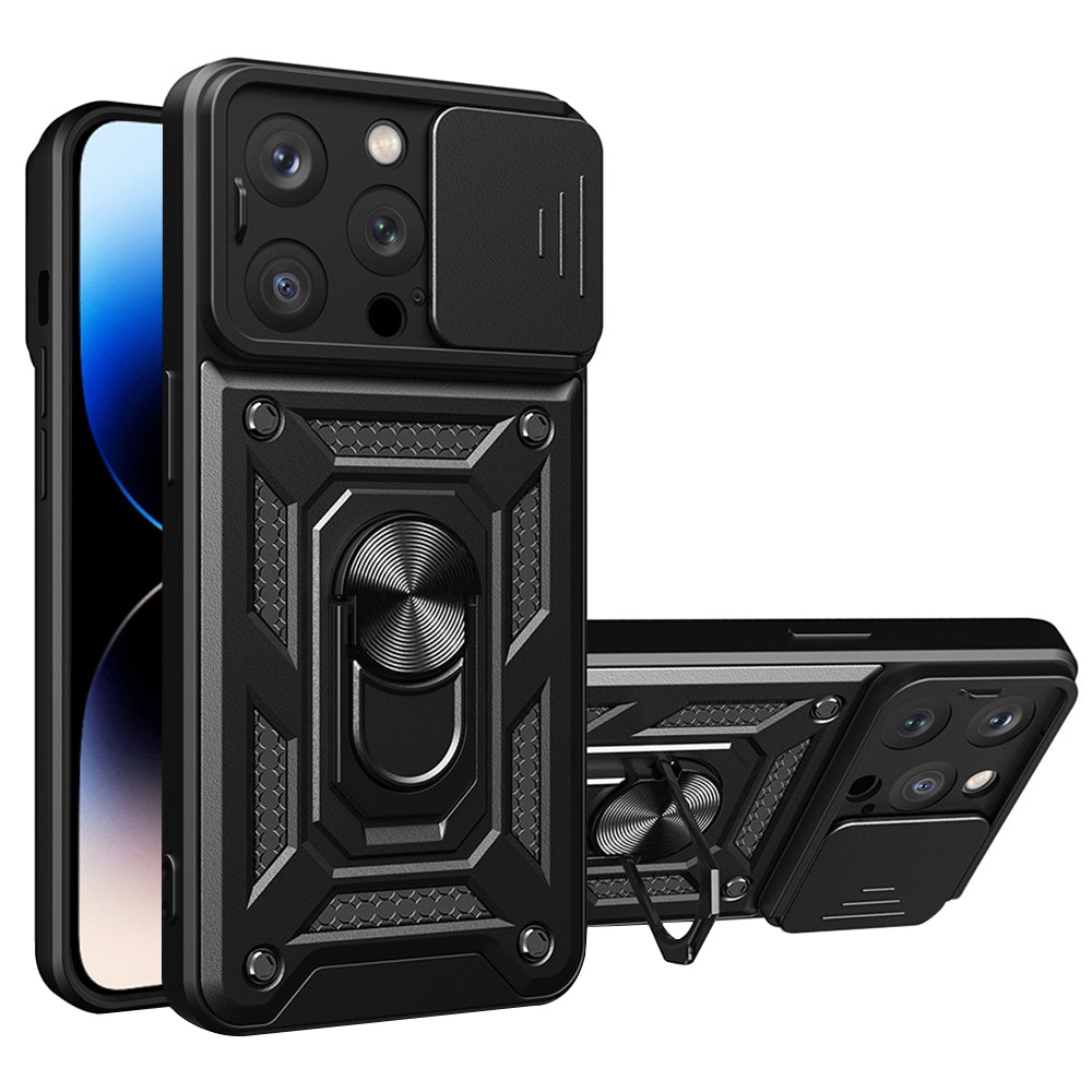 Hülle für Apple iPhone 14 Pro, Techsuit, CamShield, Schwarz
