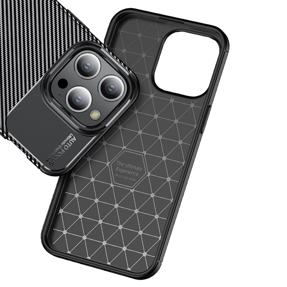 Hülle für Apple iPhone 14 Pro, Techsuit, CarbonFiber, Schwarz