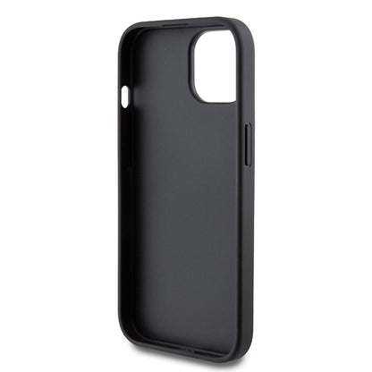 Hülle für Apple iPhone 15, Guess, 4G Metal Gold Logo, Grau