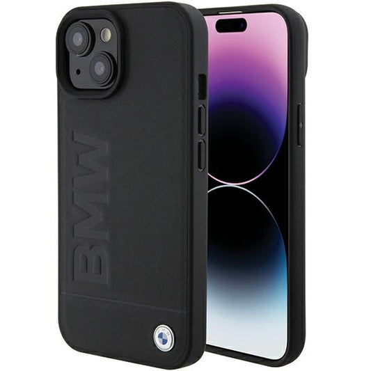 Hülle für Apple iPhone 15 Plus, BMW, Natural Hot Stamp, Schwarz