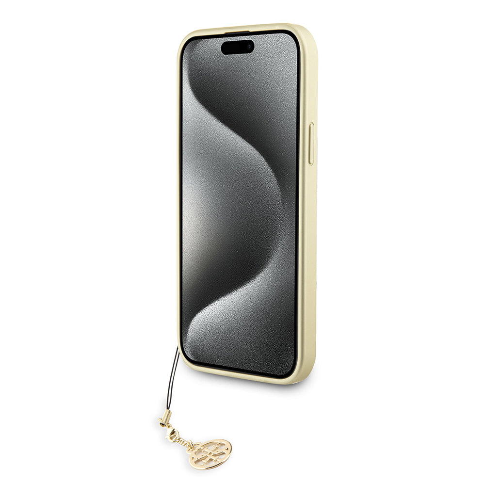 Hülle für Apple iPhone 15 Plus, Guess, 4G Charm, Grau